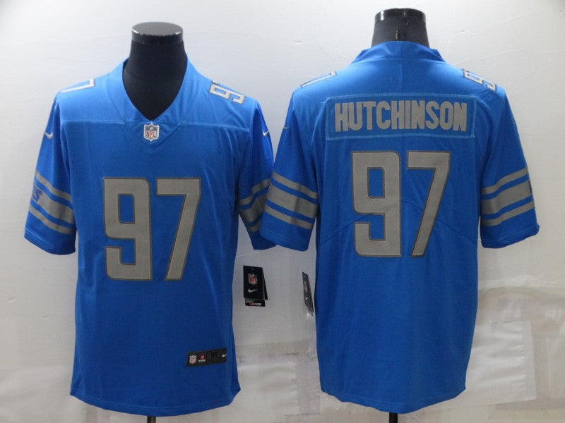 Aidan Hutchinson Detroit Lions blue Vapor jersey