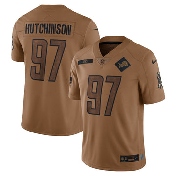 Aidan Hutchinson Detroit Lions brown Salute To Service jersey