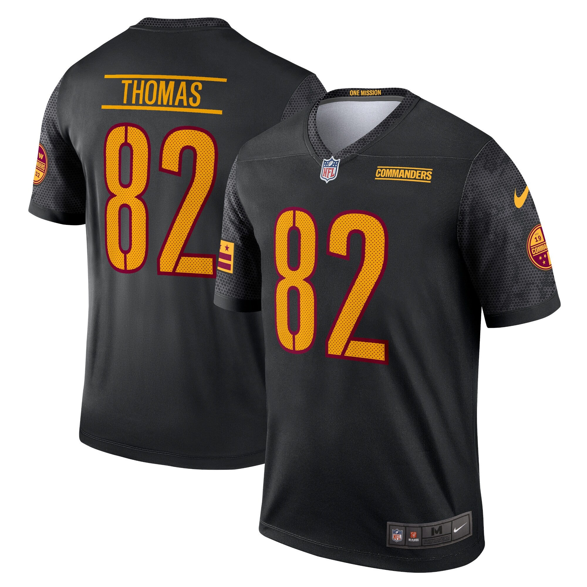 Logan Thomas Washington Commanders black Legend jersey