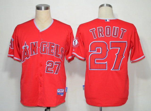 Mike Trout Los Angeles Angels red jersey