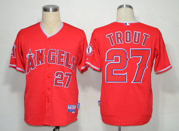 Mike Trout Los Angeles Angels red jersey