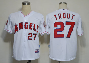 Mike Trout Los Angeles Angels white jersey