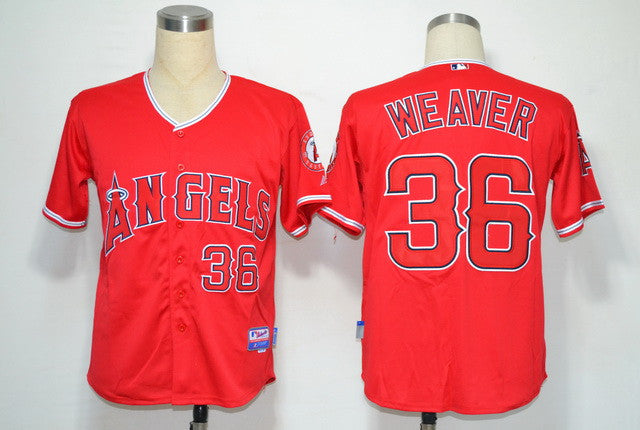 Weaver Los Angeles Angels red jersey