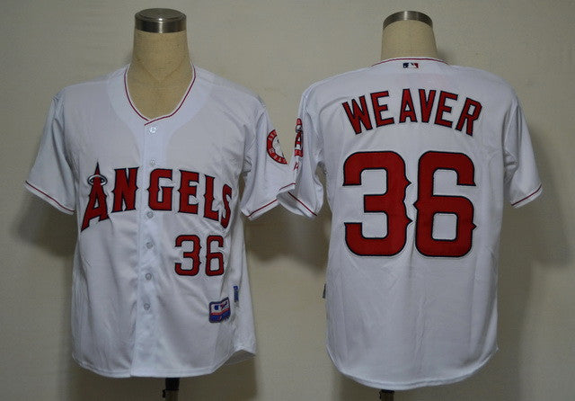 Weaver Los Angeles Angels white jersey