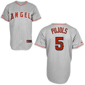 Pujols Los Angeles Angels grey jersey