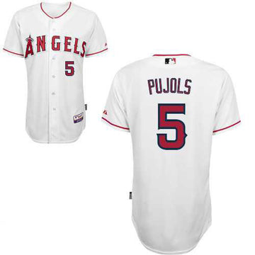 Pujols Los Angeles Angels white jersey