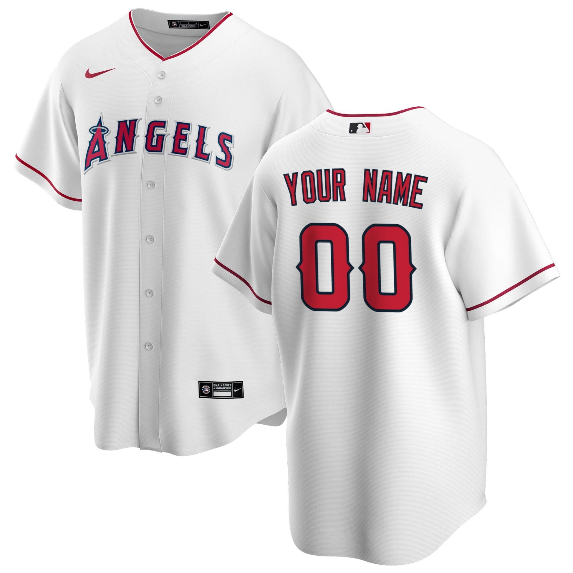 Los Angeles Angels white Home jersey