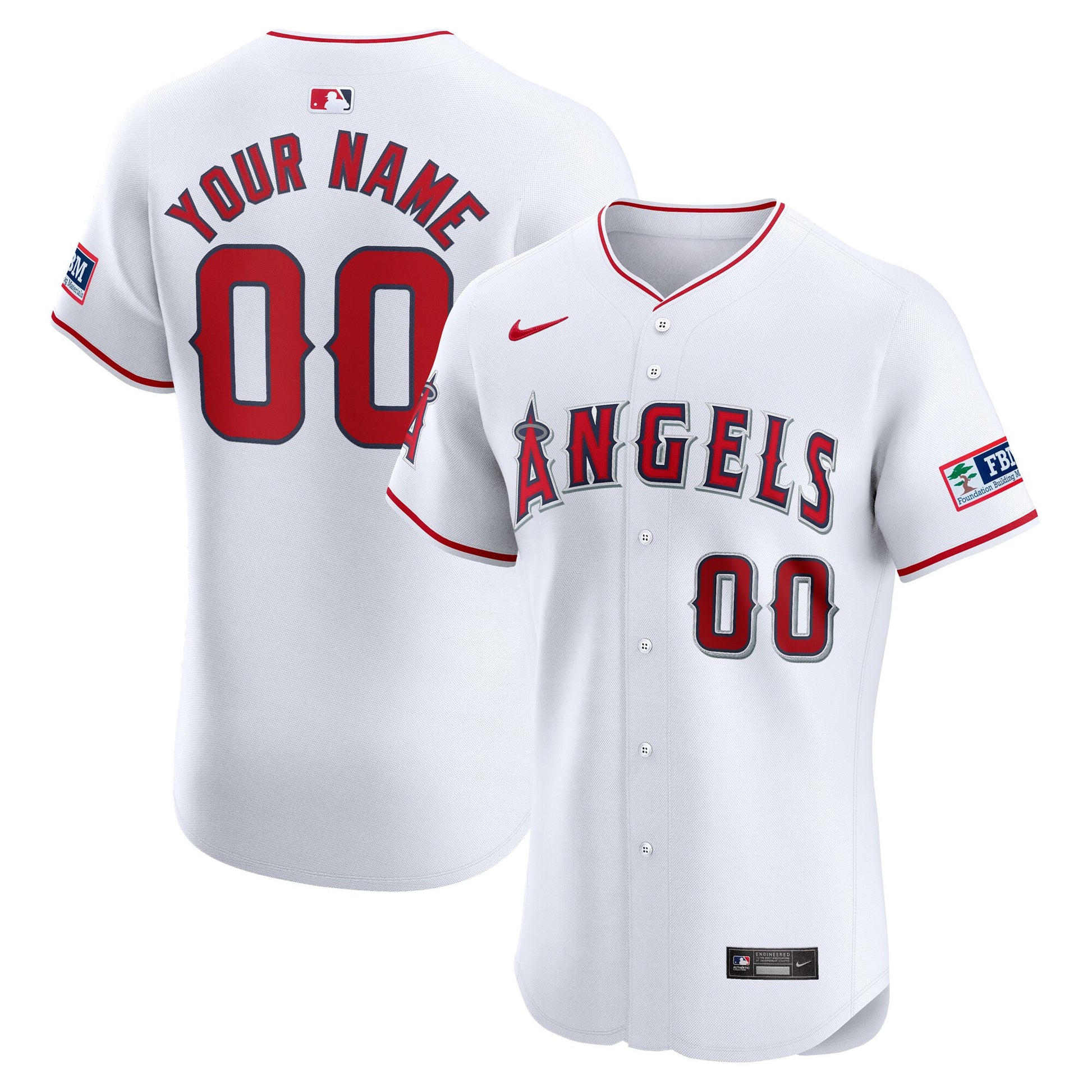 Los Angeles Angels white Elite jersey