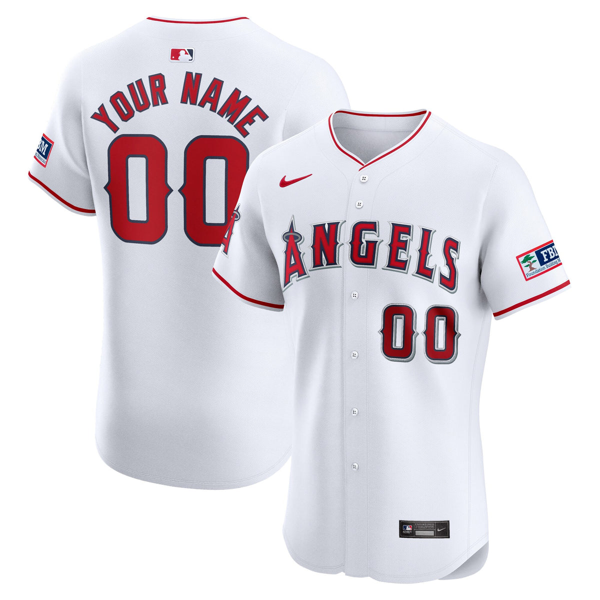 Los Angeles Angels white Elite jersey