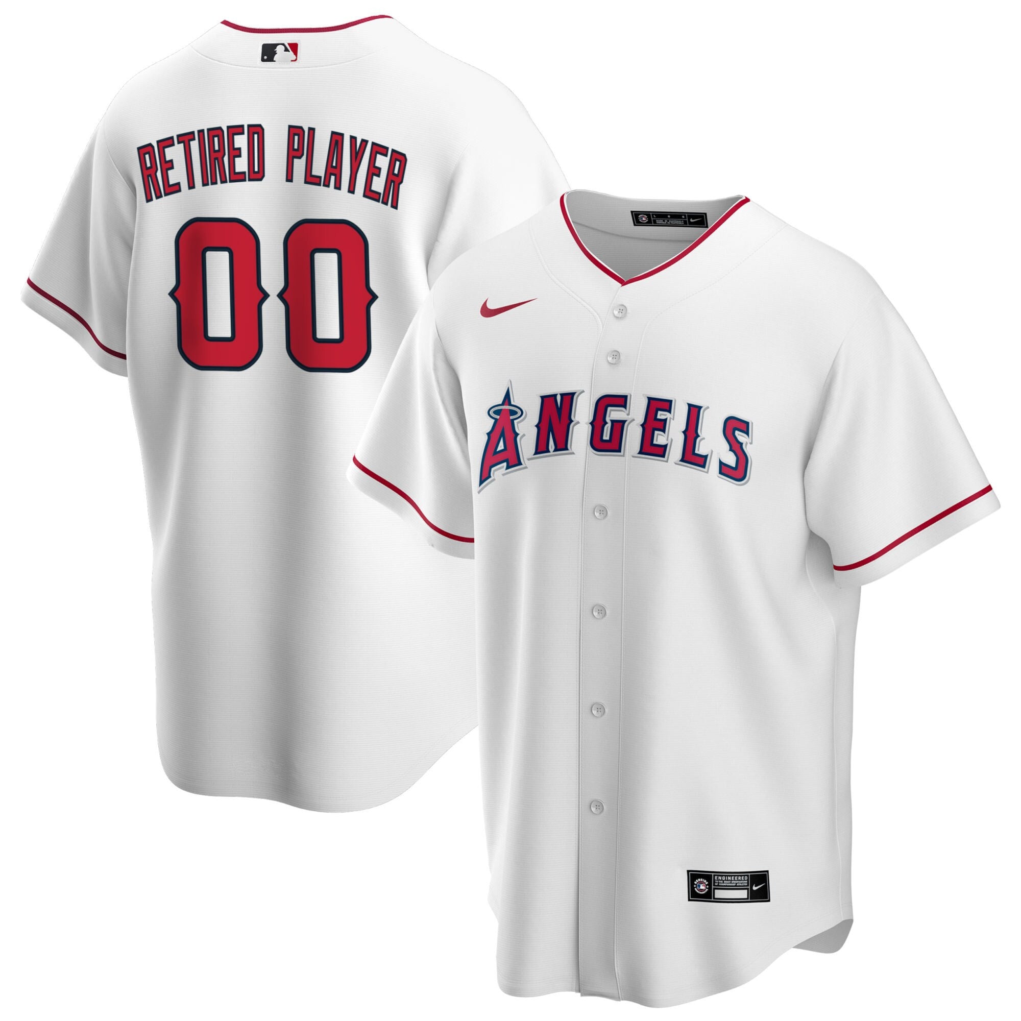 Los Angeles Angels white Home jersey