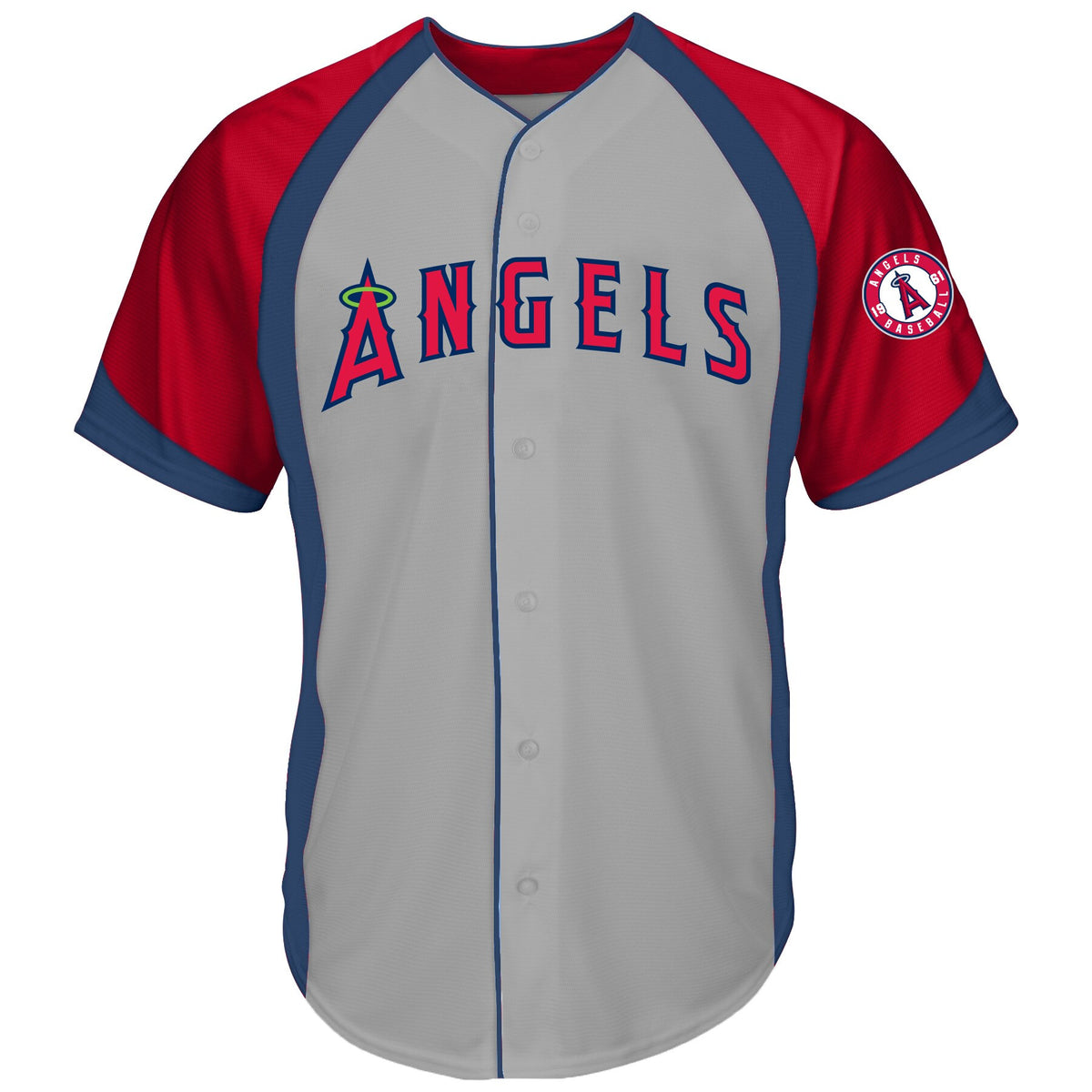 Profile Colorblock Los Angeles Angels gray Fashion jersey