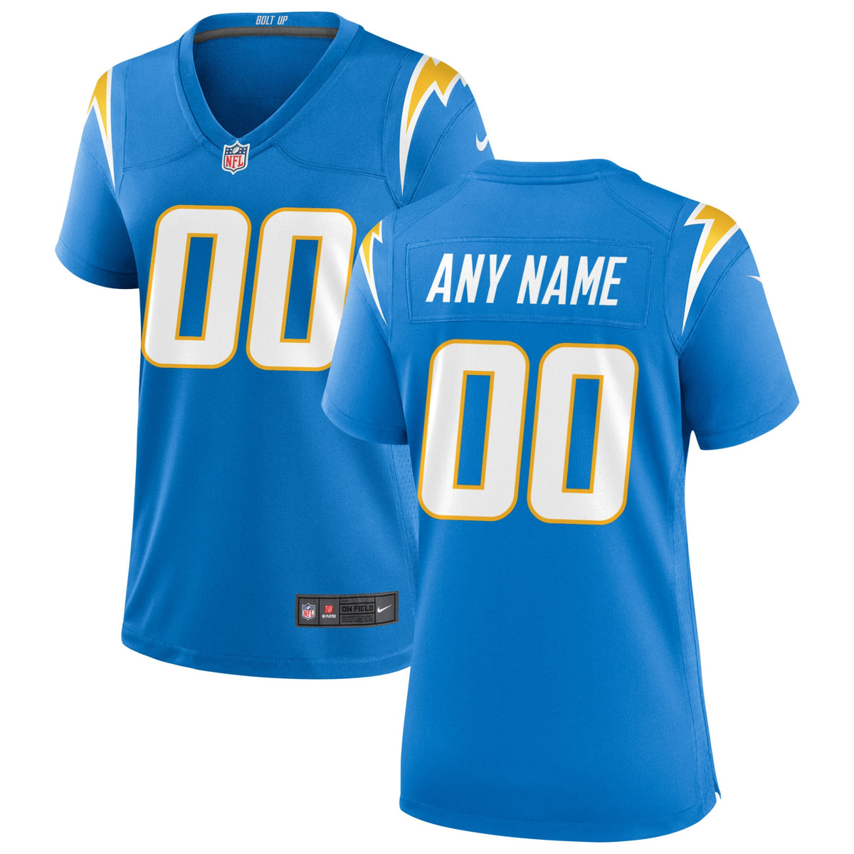 Custom Los Angeles Chargers blue jersey