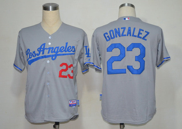 Gonzalez Los Angeles Dodgers grey jersey