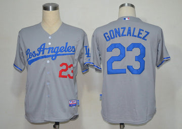 Gonzalez Los Angeles Dodgers grey jersey