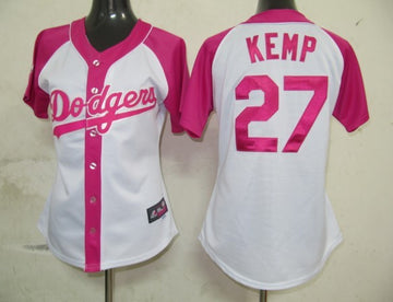 Kemp Women Los Angeles Dodgers pink Fashion jersey