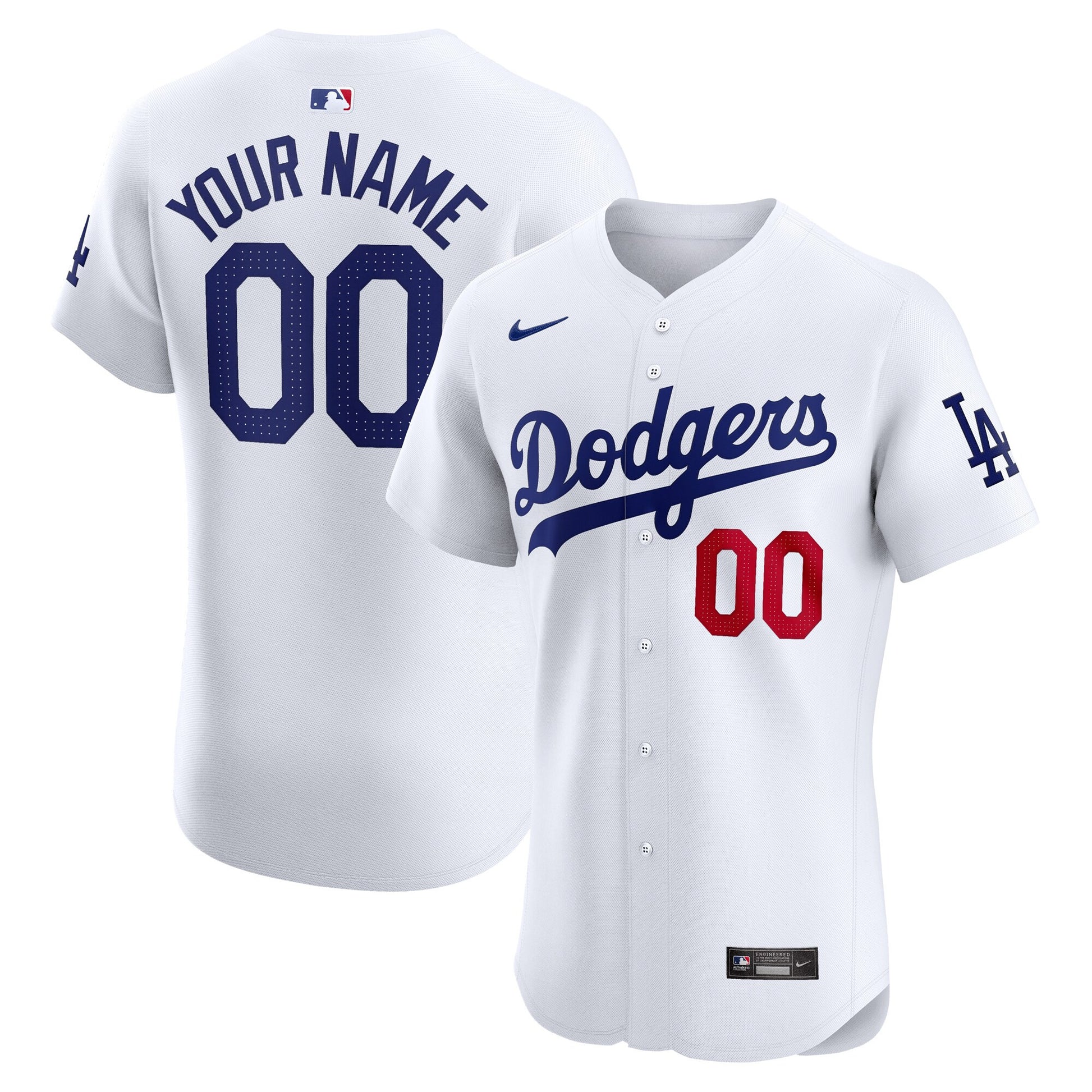 Los Angeles Dodgers white Elite jersey