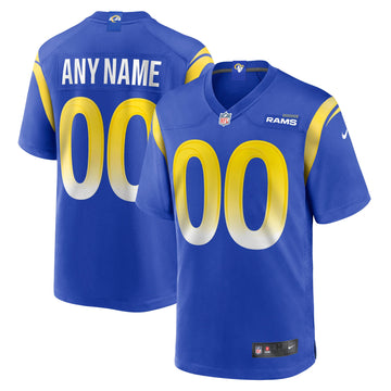 Custom Los Angeles Rams royal jersey
