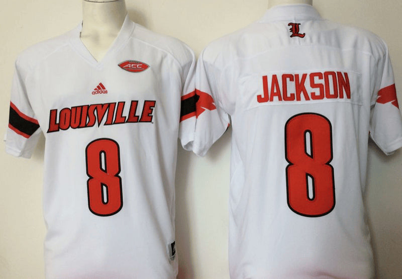 Lamar Jackson Louisville Cardinals white jersey