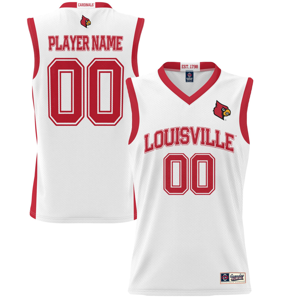 Louisville Cardinals white jersey