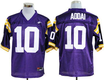LSU Tiger LSU Tiger 10 Addai purple jersey