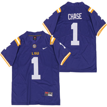 Ja'marr Chase LSU Tigers purple jersey