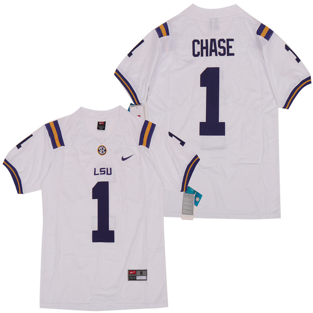 Ja'marr Chase LSU Tigers white jersey