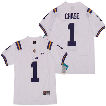 Ja'marr Chase LSU Tigers white jersey