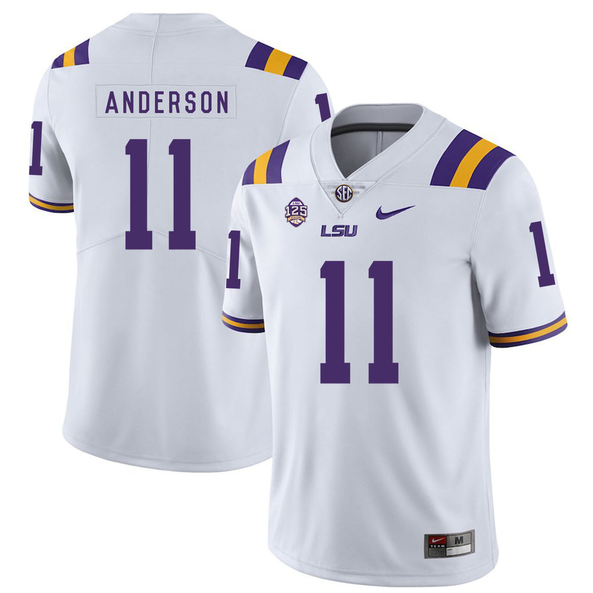 Dee Anderson LSU Tigers white jersey