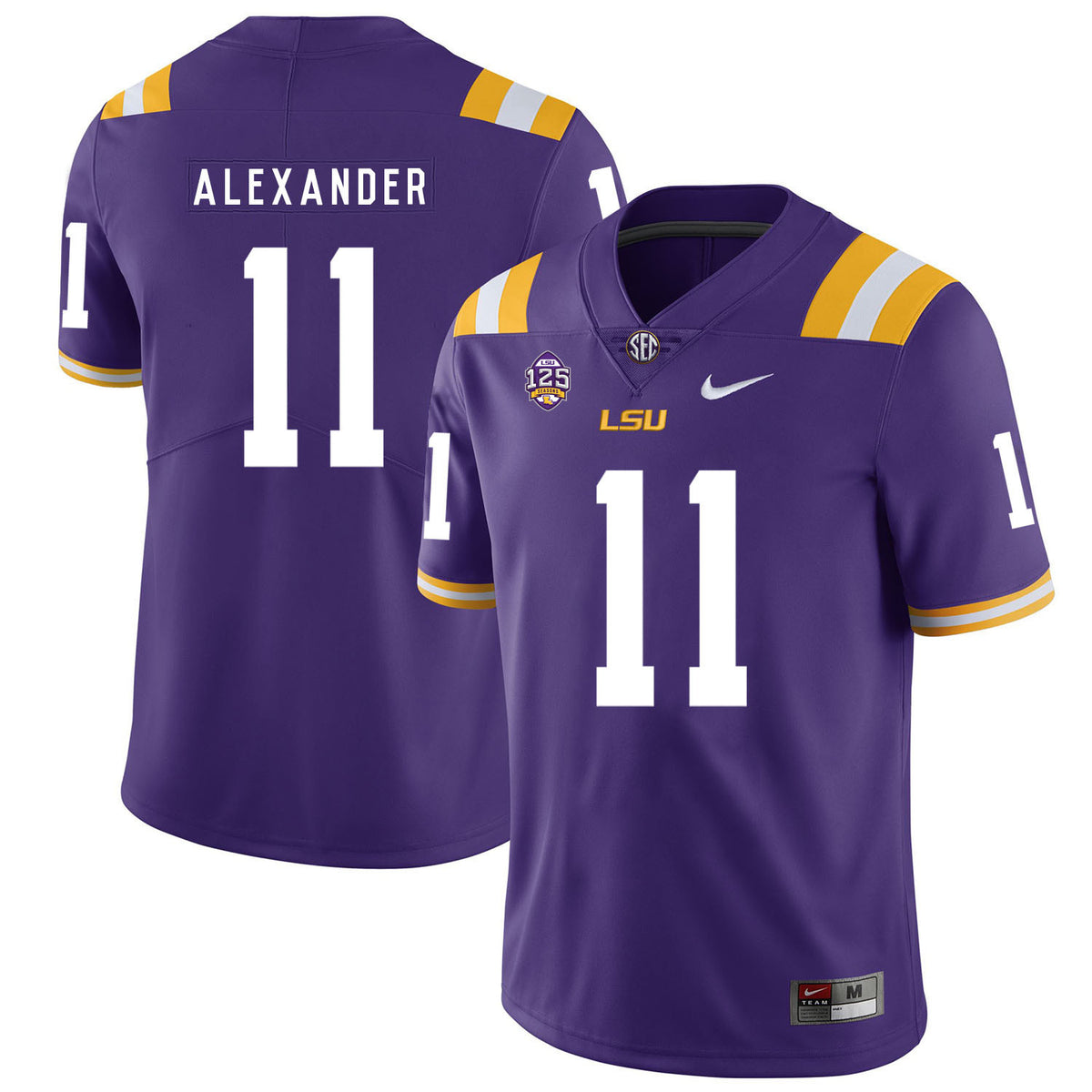 Terrnce Alexander LSU Tigers purple jersey