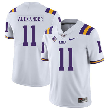 Terrnce Alexander LSU Tigers white jersey