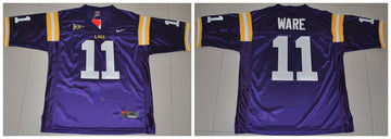 Ware LSU Tigers purple jersey