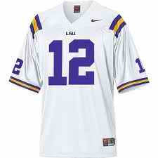 Lee LSU Tigers white jersey