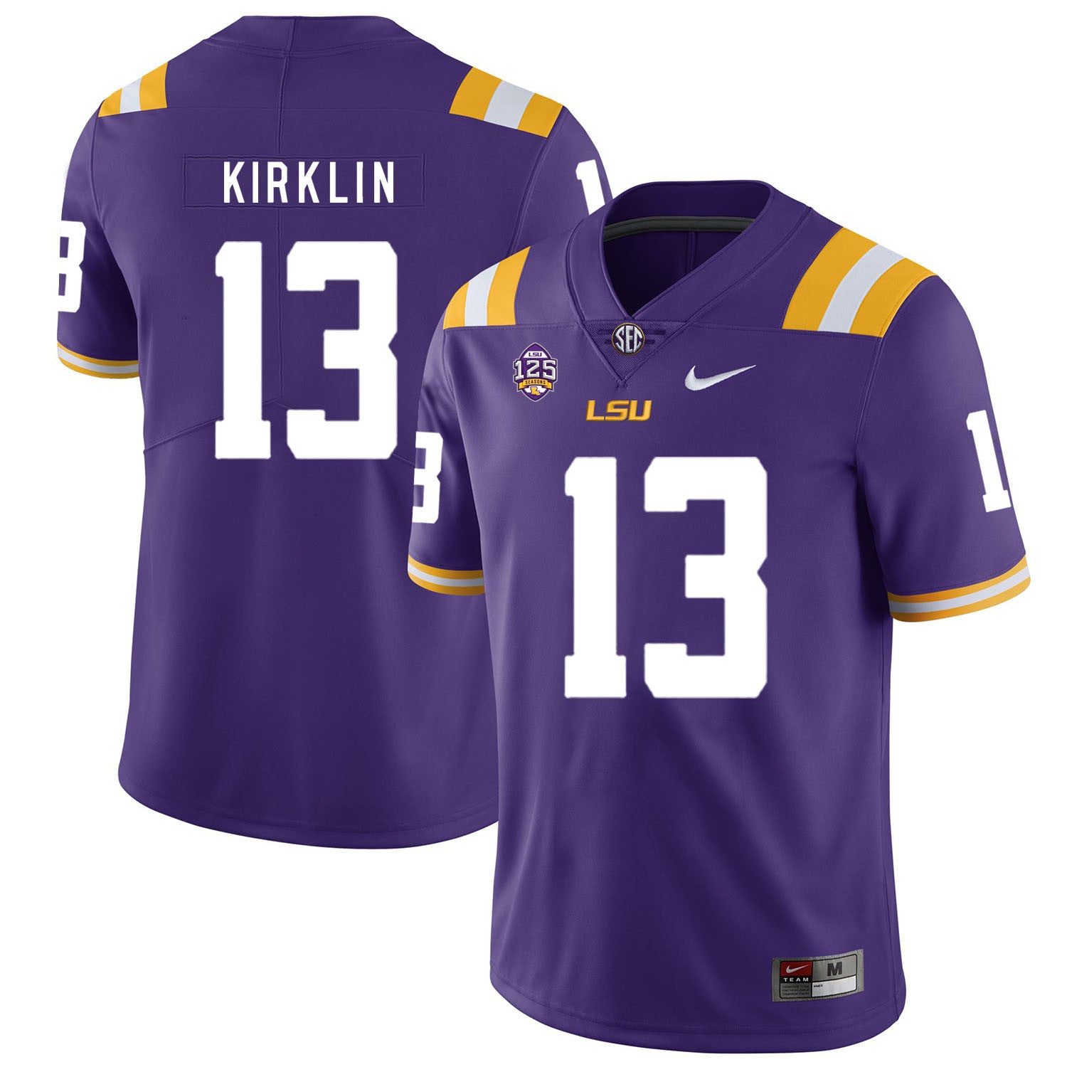Jontre Kirklin LSU Tigers purple jersey