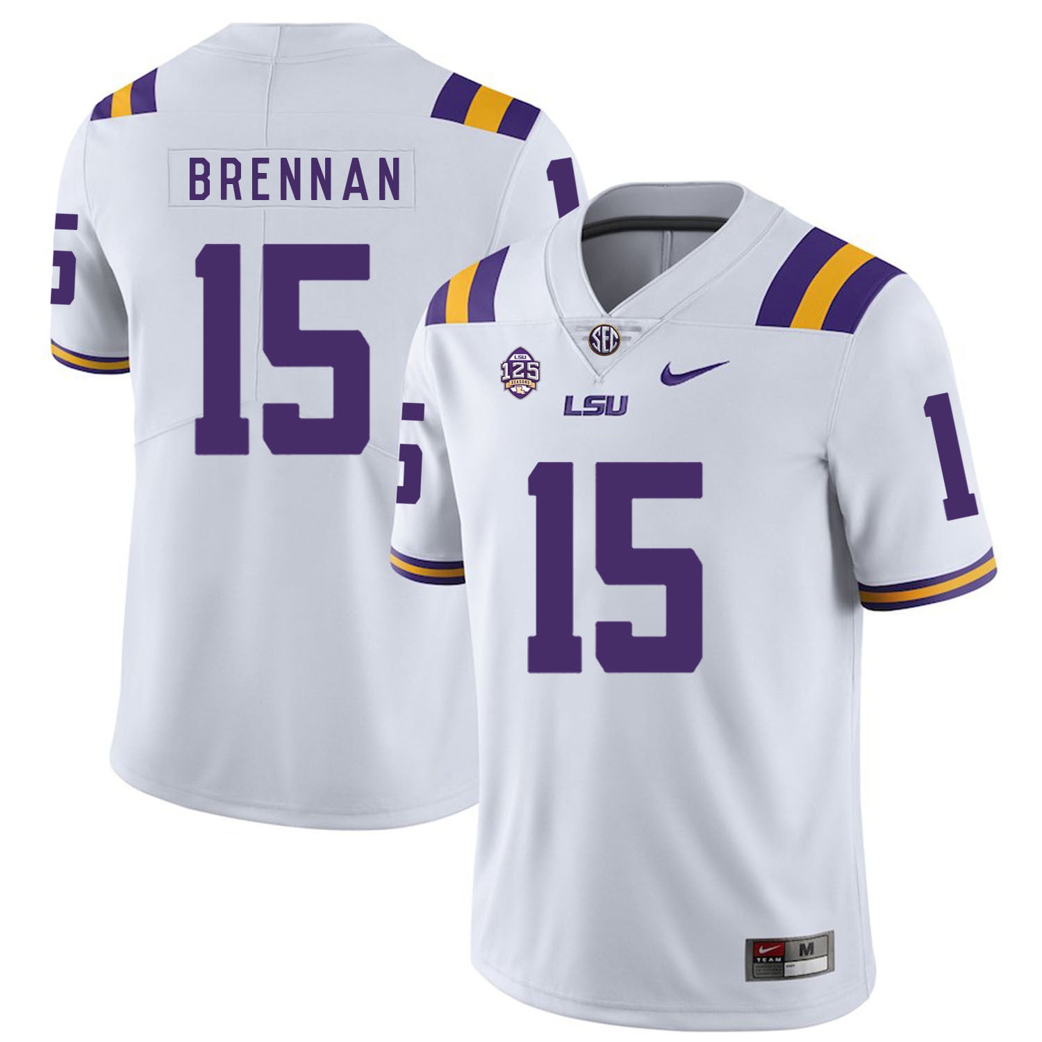 Myces Brennan LSU Tigers white jersey