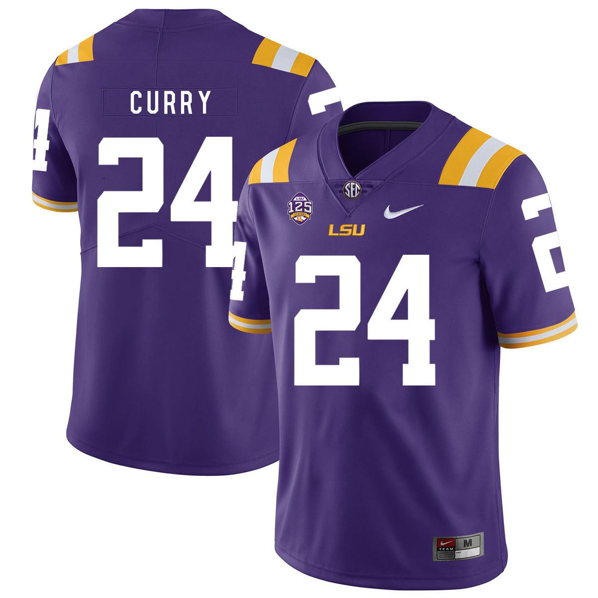Chris Curry LSU Tigers purple jersey