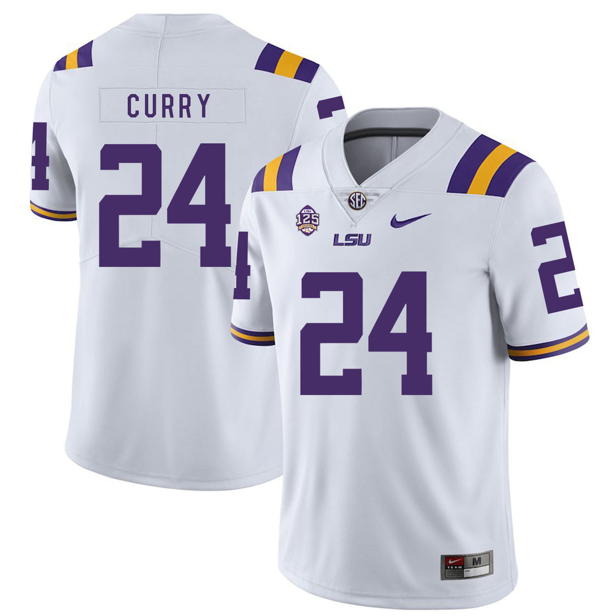 Chris Curry LSU Tigers white jersey