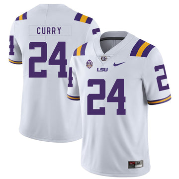 Chris Curry LSU Tigers white jersey