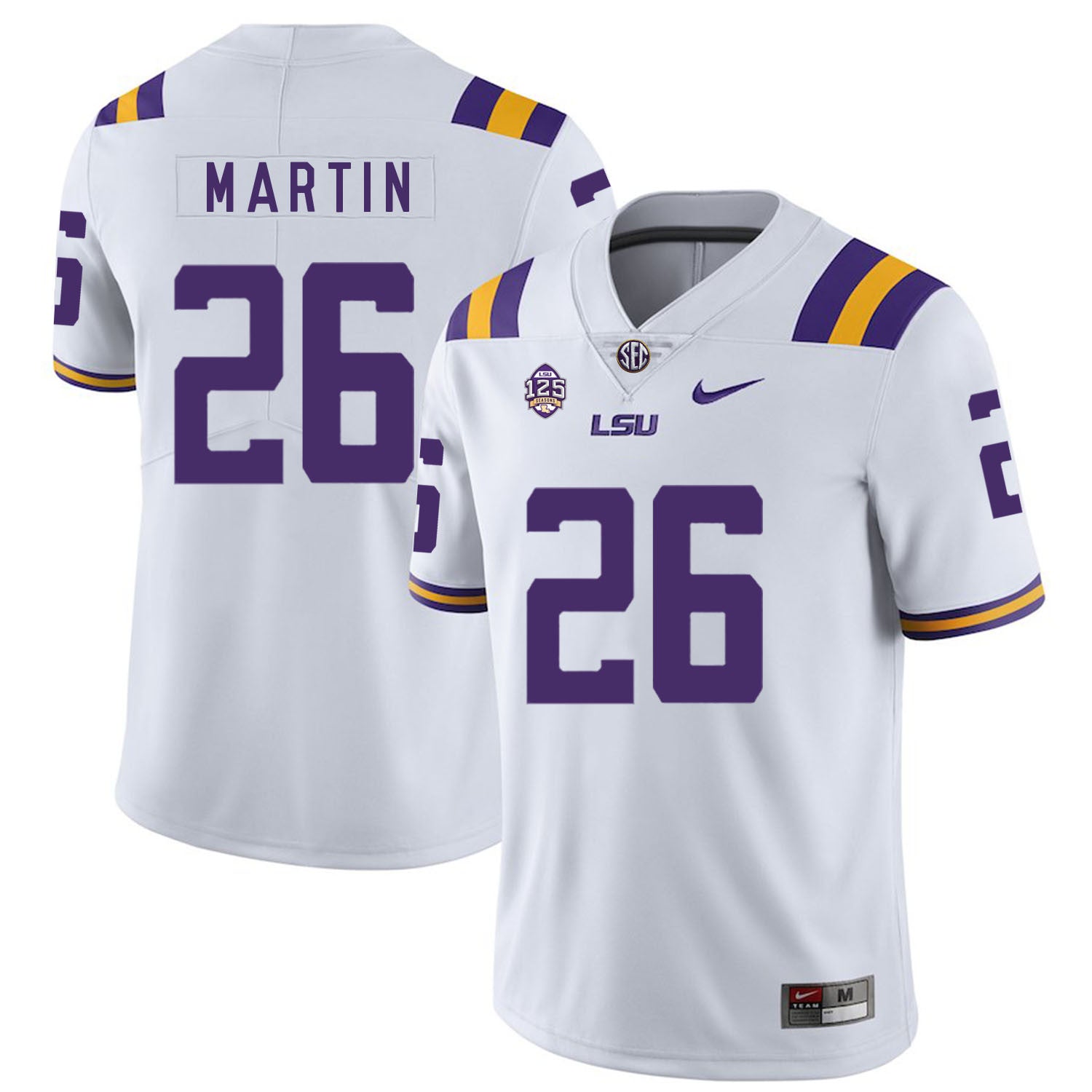 Ronald Martin LSU Tigers white jersey