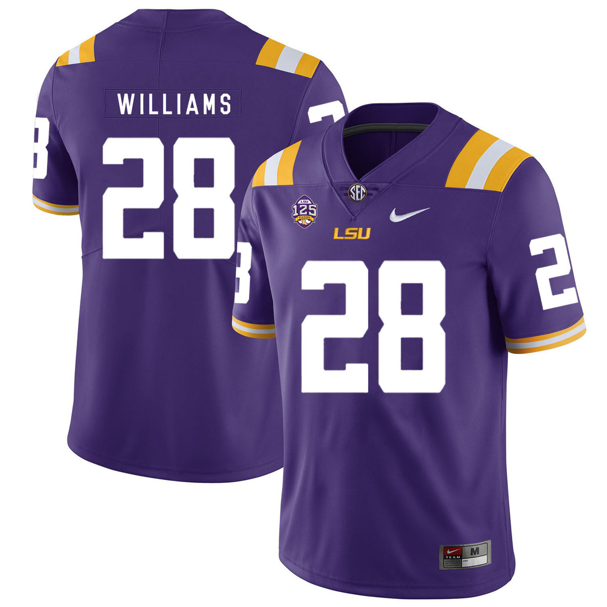 Darrel Williams LSU Tigers purple jersey