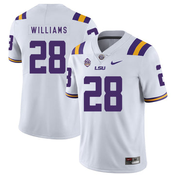 Darrel Williams LSU Tigers white jersey