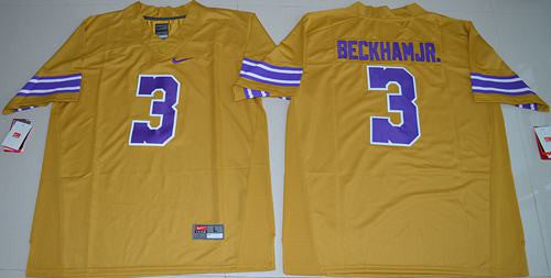 Odell Beckham Jr Gridiron LSU Tigers gold Limited jersey