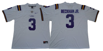 Odell Beckham Jr LSU Tigers white jersey