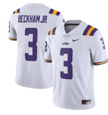 Odell Beckham Jr LSU Tigers white Limited jersey