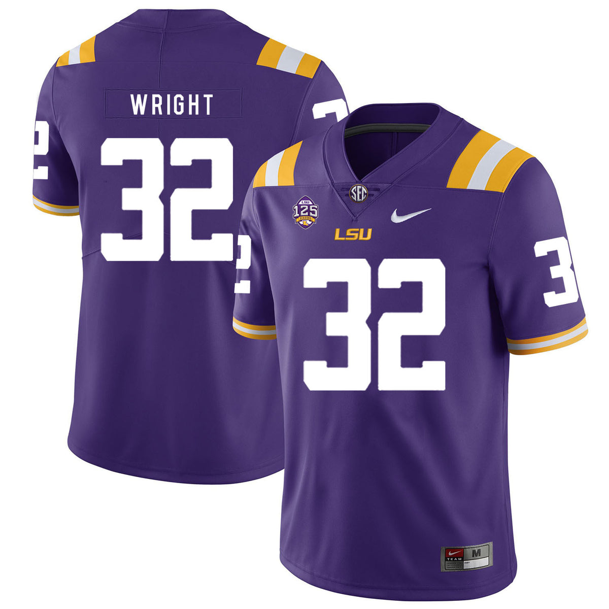 James Wright LSU Tigers purple jersey