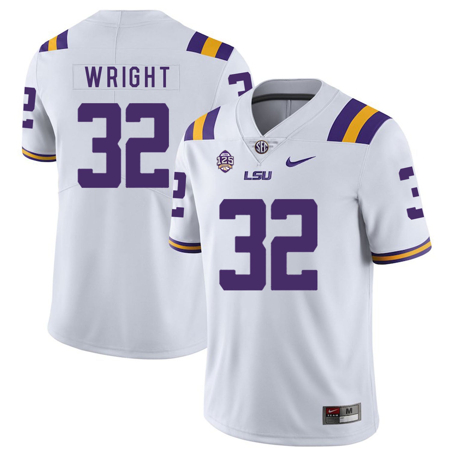James Wright LSU Tigers white jersey