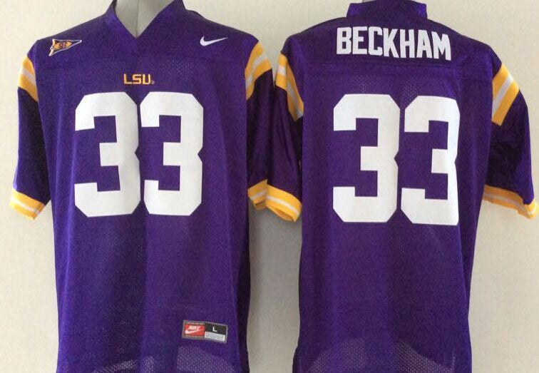 Beckham Jr LSU Tigers purple jersey