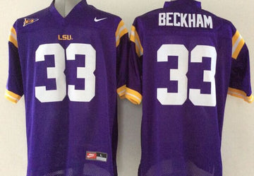 Beckham Jr LSU Tigers purple jersey