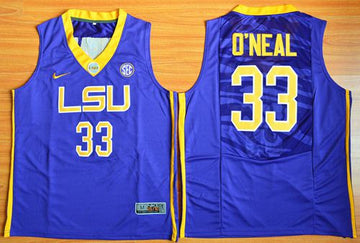 Shaquille O'Neal LSU Tigers purple jersey