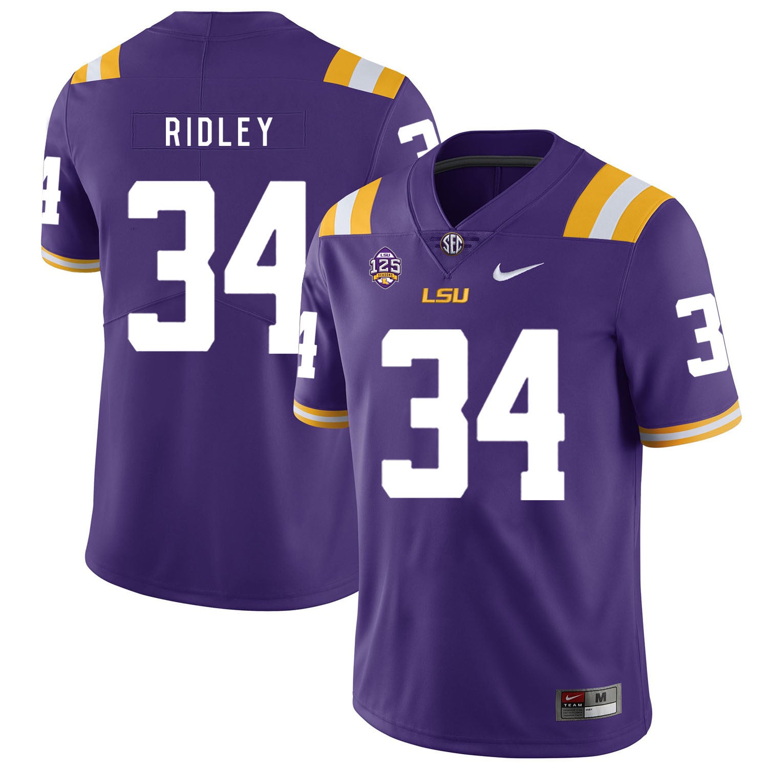 Stevan Ridley LSU Tigers purple jersey
