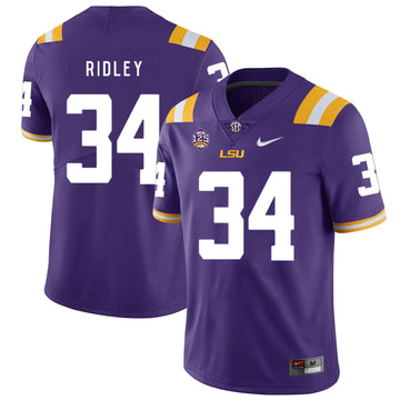 Stevan Ridley LSU Tigers purple jersey